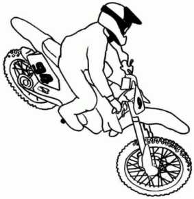 Disegno di moto da stampare e colorare 6