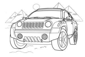Disegno di automobile da stampare e colorare 352