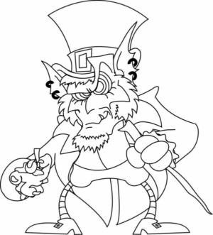 Disegno di mostro di Halloween da stampare e colorare 12