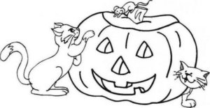 Disegno di zucca di Halloween da stampare e colorare 158