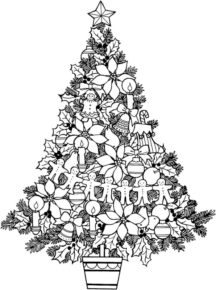 Disegno di albero di Natale da stampare e colorare 132