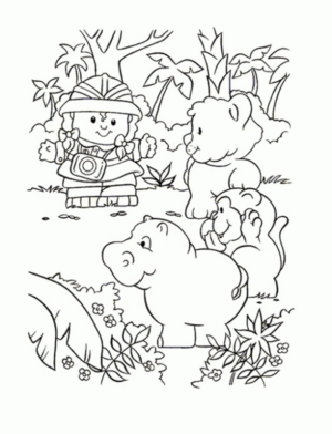 Disegno di ippopotamo da stampare e colorare 34