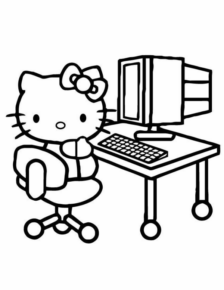 Disegno di Hello Kitty da stampare e colorare 248