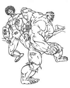 Disegno di Hulk da stampare e colorare 87