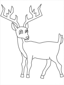 Disegno di cervo da stampare e colorare 33