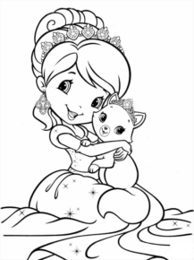 Disegno di principessa da stampare e colorare 4