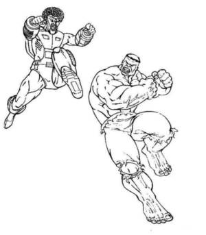 Disegno di Hulk da stampare e colorare 107