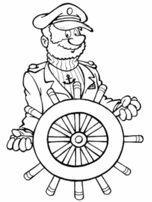 Disegno di capitano da stampare e colorare