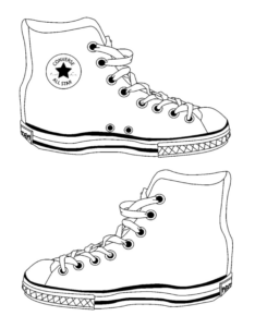 Disegno di scarpa da stampare e colorare 19