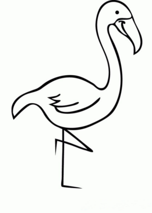 Disegno di fenicottero da stampare e colorare 3
