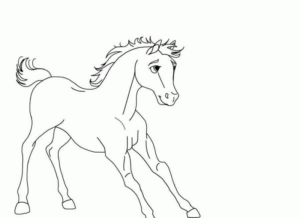 Disegno di cavallo da stampare e colorare 249