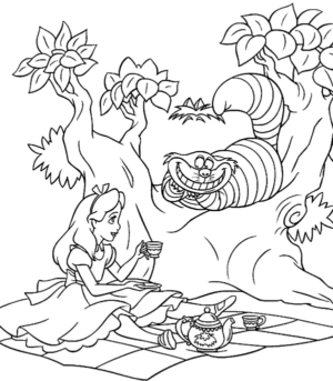 Disegno di Alice nel paese delle meraviglie da stampare e colorare 96