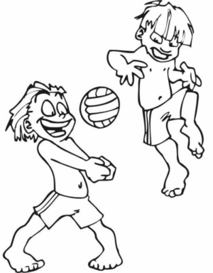 Disegno di pallavolo da stampare e colorare 3