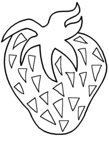 Disegno di fragola da stampare e colorare 1