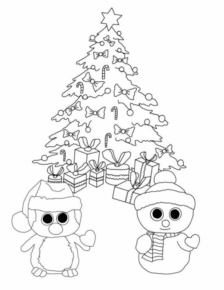Disegno di albero di Natale da stampare e colorare 228