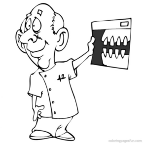 Disegno di dentista da stampare e colorare 2
