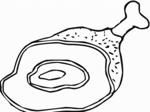 Disegno di carne da stampare e colorare 17