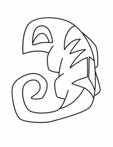 Disegno di camaleonte da stampare e colorare 6
