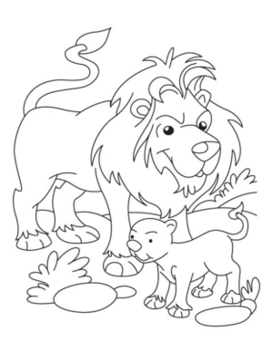 Disegno di leone da stampare e colorare 36