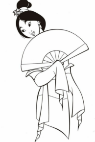 Disegno di Mulan da stampare e colorare 21