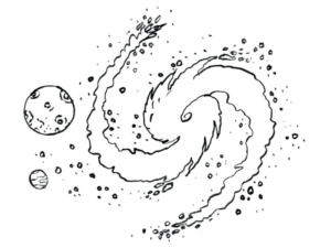 Disegno di pianeta da stampare e colorare 18