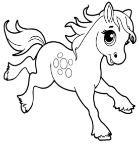 Disegno di cavallo da stampare e colorare 150