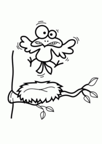 Disegno di passero da stampare e colorare 92