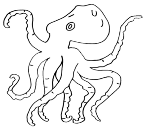 Disegno di polpo da stampare e colorare 31