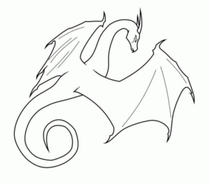Disegno di dragone da stampare e colorare 48