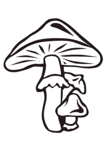 Disegno di fungo da stampare e colorare 11
