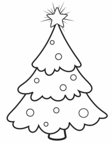 Disegno di albero di Natale da stampare e colorare 6