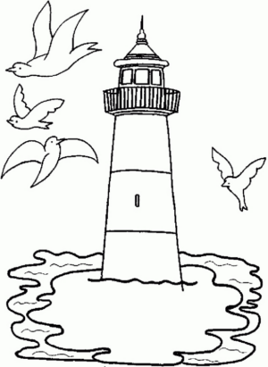 Disegno di faro da stampare e colorare 11