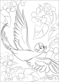 Disegno di pappagallo da stampare e colorare 28