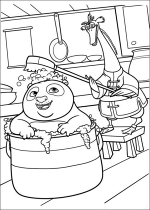 Disegno di Kung Fu Panda da stampare e colorare 13