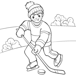 Disegno di hockey da stampare e colorare 31