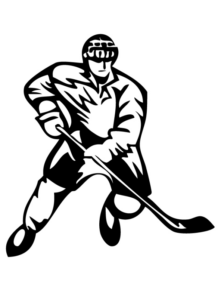 Disegno di hockey da stampare e colorare 27