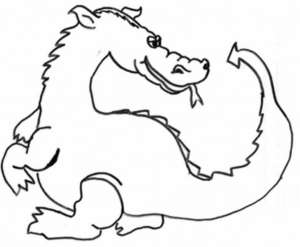 Disegno di dragone da stampare e colorare 52