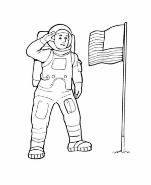 Disegno di astronauta da stampare e colorare 31