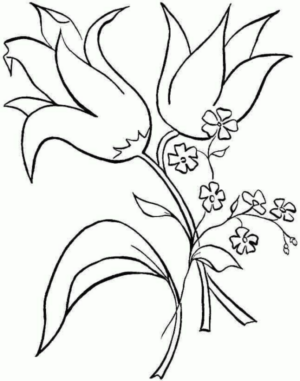 Disegno di fiore da stampare e colorare
