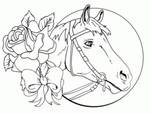 Disegno di cavallo da stampare e colorare 9