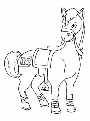 Disegno di cavallo da stampare e colorare 245