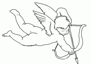 Disegno di Cupido da stampare e colorare 7