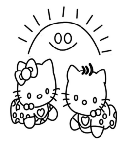 Disegno di Hello Kitty da stampare e colorare 8