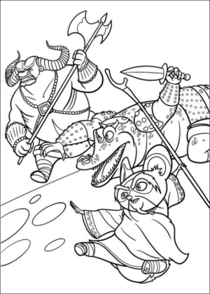 Disegno di Kung Fu Panda da stampare e colorare 10