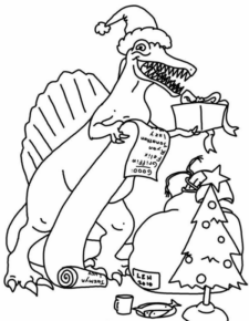 Disegno di Spinosauro da stampare e colorare 2