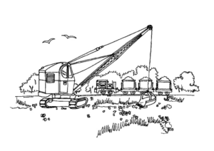 Disegno di mezzo da lavoro da stampare e colorare 14