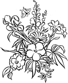 Disegno di fiore da stampare e colorare 195