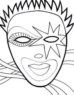 Disegno di maschera da stampare e colorare 84