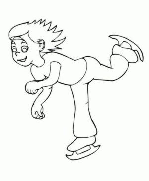 Disegno di pattinaggio da stampare e colorare 12