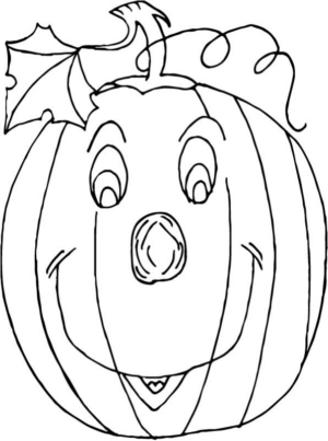 Disegno di zucca di Halloween da stampare e colorare 121